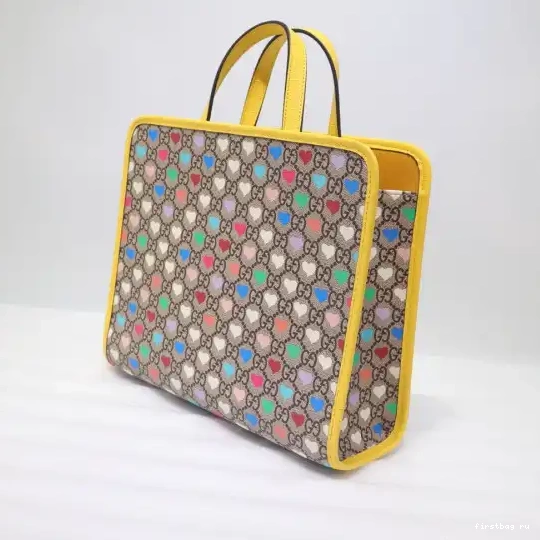 First bag ru bag GG GUCCI tote Children's hearts 0707